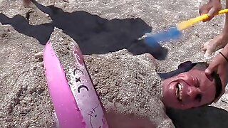 milf A slut among the Dunes double penetration outdoor