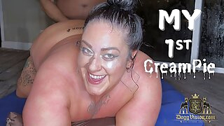 big cock Saucy Sapphire My 1st CreamPie blowjob brunette